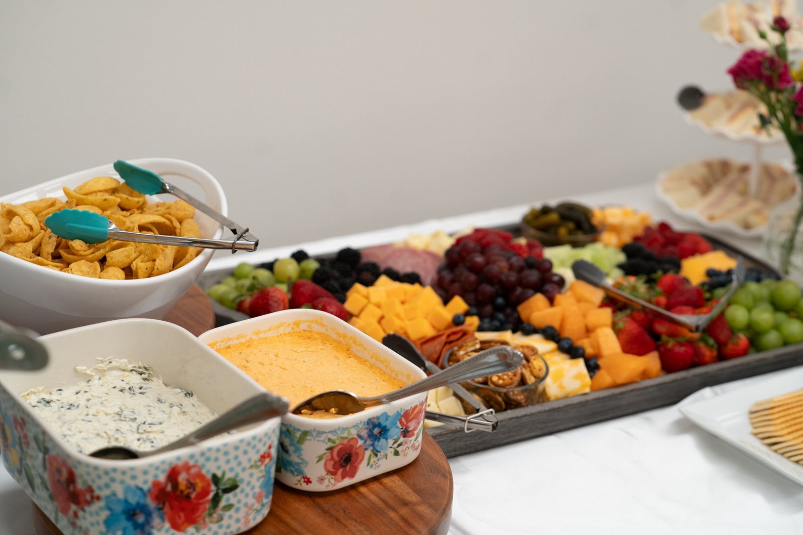 Cheese and charcuterie spread