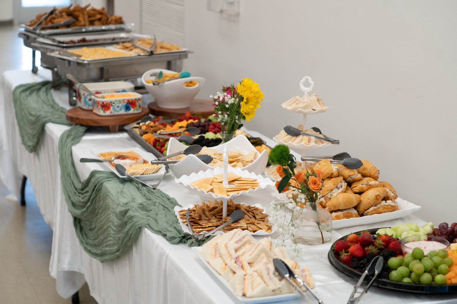 Full buffet spread
